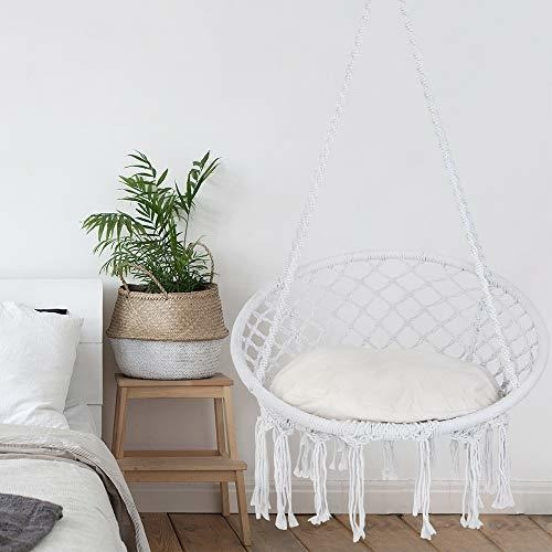 Hamaca Colgante Macramé Columpio Con Cojín