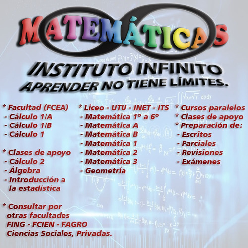 Clases Particulares De Matemáticas Y Cálculo Liceo Utu Fcea
