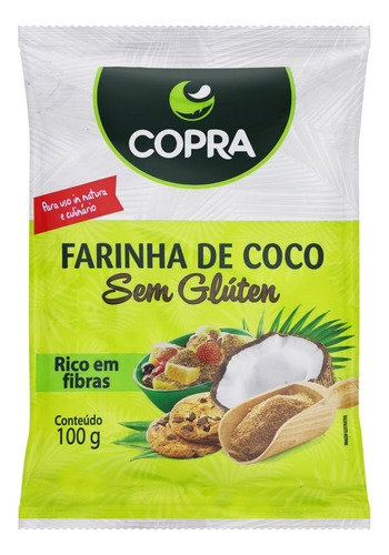 Farinha de Coco Copra Pacote 100g