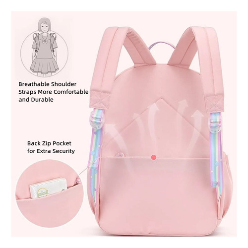 Mochila Kawaii Con Diseño De Unicornio