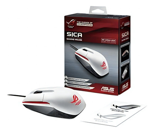 Mouse Asus P301 Rog Sica White 5000dpi 130ips 1000hz /vc