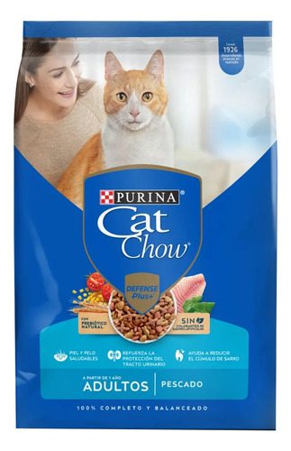 Cat Chow Adultos Defense Plus Pescado 8kg Alimento Seco Gato