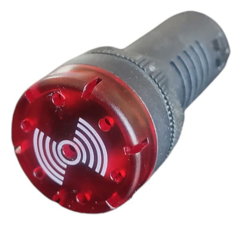 Botón de señal de sonido LED 22mm 24vcc/vca rojo 80db