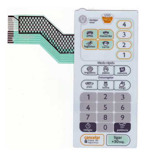 Membrana Teclado Microondas P/ Consul Cmp25 Uso Fácil