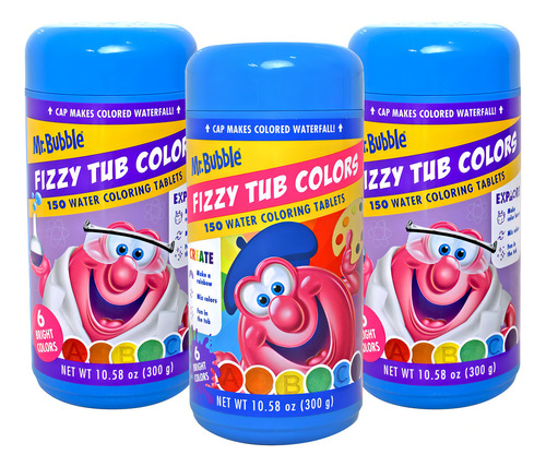 Mr. Bubble Fizzy Tub Colors - Tabletas Para Colorear En Agu