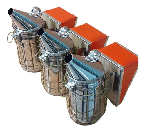 Imagen 2 de 2 de Ahumador Acero Inoxidable 4x7 Con Protector Apicultura
