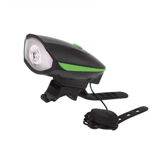 Farol Luz Led Delantera Con Boton De Bocina Bicicleta Bici