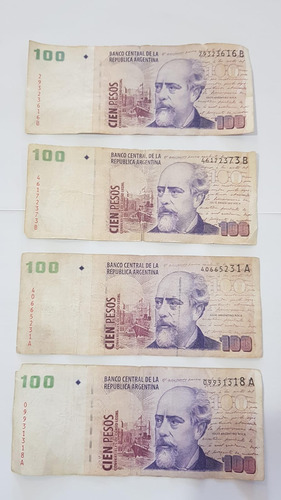 Billetes 100 Pesos Convertibles X4