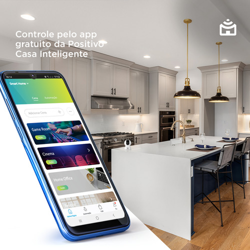 Câmera De Vídeo Segurança Positivo Smart Bot Wi-fi 360° 2ª Geração Casa Inteligente| Branco Branco