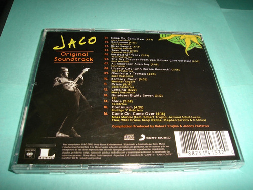 Jaco Pastorius - Original Soundtrack - Cd - Ind. Arg. (Usado)