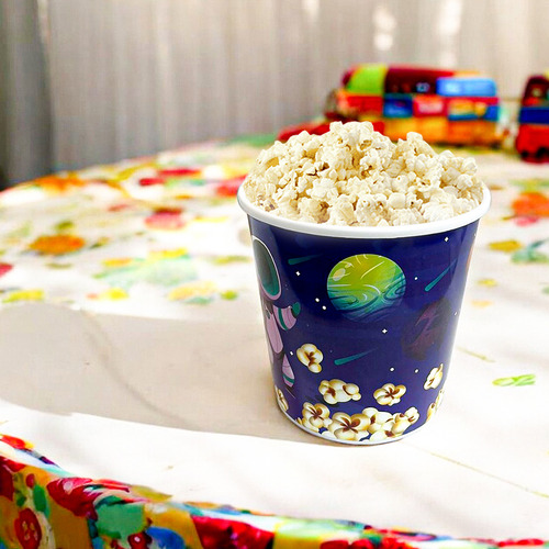 Pote Pipoca 3 Litros Criança Tema Infantil Ideal Para Festas Cor Astronauta