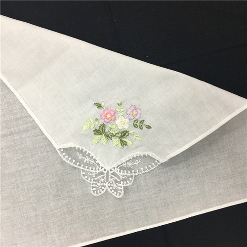 B Pañuelos De Algodón De 12 Piezas Para Mujer, Estampado De