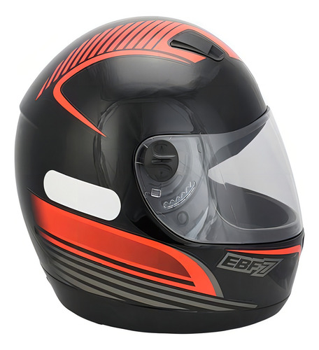 Capacete New Ebf 7 Power Preto E Vermelho Tam 60 Cor Preto/Vermelho