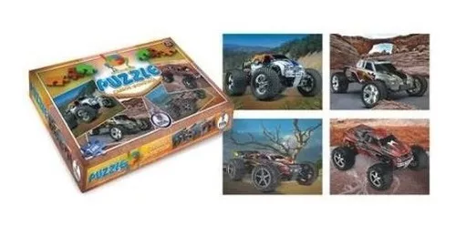 Jogo Quebra Cabeça Infantil Stock Carros 4 Em 1 Puzzle 400pç