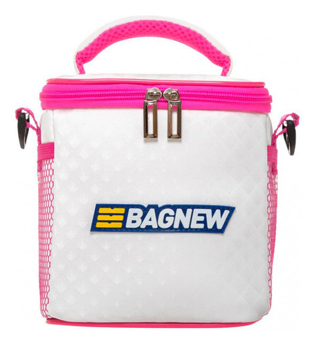 Bolsa Térmica 2 Potes Integralmedica - Branca Com Rosa