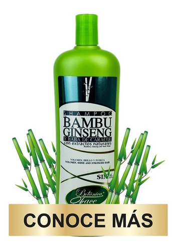 Shampoo Bambu, Ginseng Y Baba De Caracol 1000 Ml