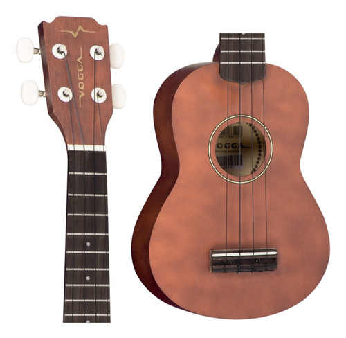 Ukulele Acústico Soprano Vogga  Brown Coffee Fosco Vuk303