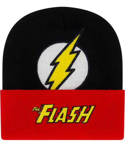 Dc Comics The Flash Beanie Hat, Gorro Punto Invierno Con Luz