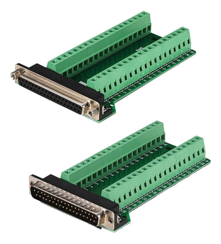 2 Conectores Db37 Macho Hembra Breakout Board, Rs232 D-sub