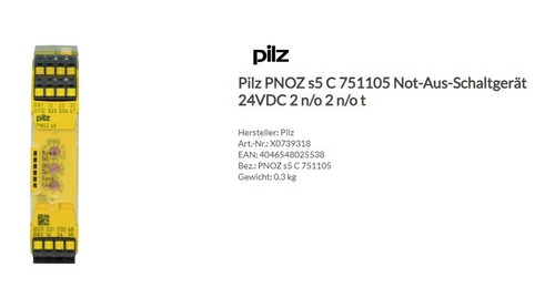 Pilz Pnoz S5 750105 / 7051105 Nuevo Rele De Seguridad