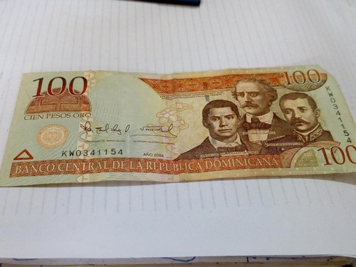 Billete De 100 Pesos Oro   (154)