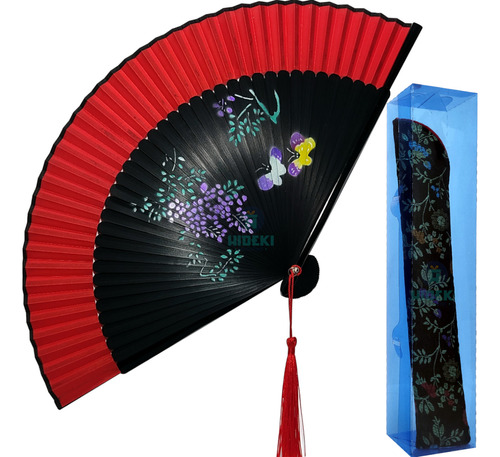 Leque Oriental 21cm Com Capa Presente Diferente Lindo Top Nf