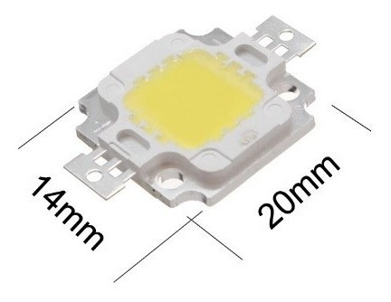 Imagen 2 de 3 de Led De Potencia 10 W, 4 Piezas , Luz Blanco Frío