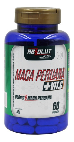 Maca Peruana Com Vitamina C (60 Caps) - Absolut Nutrition Sabor Sem sabor