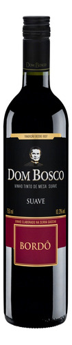 Vinho Brasileiro Tinto Suave Dom Bosco Bordô Serra Gaúcha Garrafa 750ml