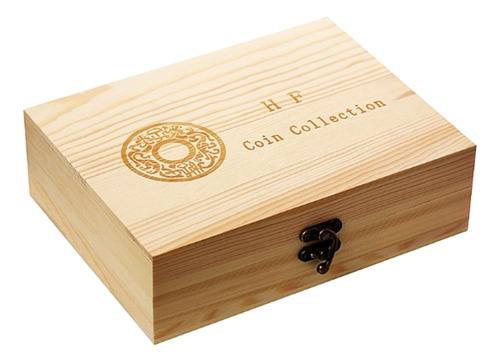 Caja De Almacenamiento De Madera Con Cápsulas Para Monedas