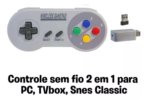 Super SNES Retro Controle Sem Fio + 3000 Jogos Embutidos e Pode ser  adicionado mais jogos com cartão SD