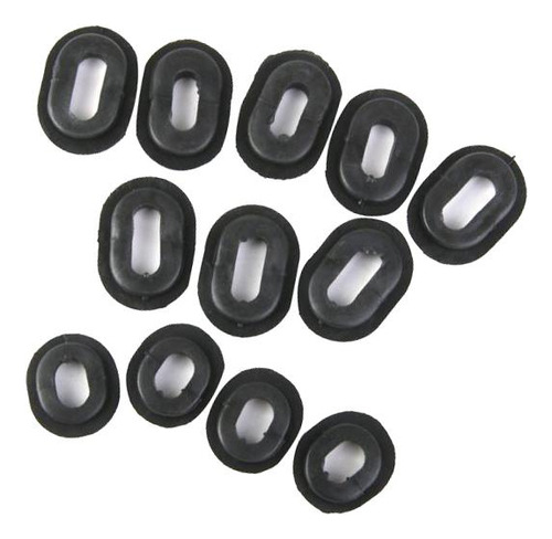 12pcs Caucho Negro Ojales Cubierta Lateral Para Cg125