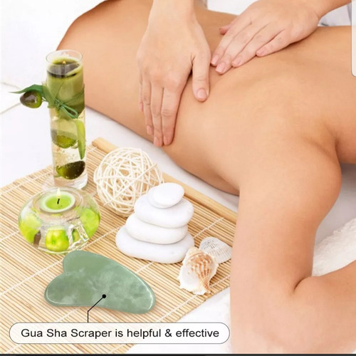 Imagen 7 de 10 de Rodillo De Jade Y Gua Sha Con Estuche