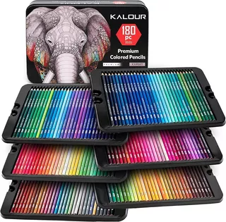 Set 180 Lápices De Dibujo De Colores Metálicos Grafito Kalou