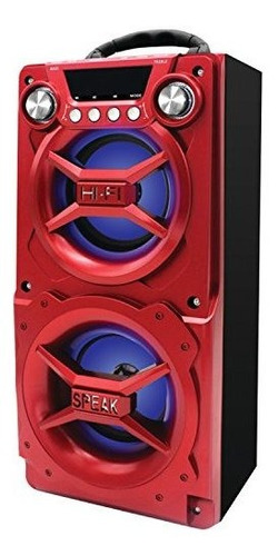 Sylvania Sp328-rojo, Altavoz Portátil Con Bluetooth, T8vwm