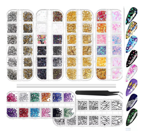 Crystal Para Uñas, Decoración De Uñas, Pegatinas De Uñas Kit