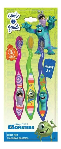 Cepillo Dental Cool & Good Monsters 3 Pzas