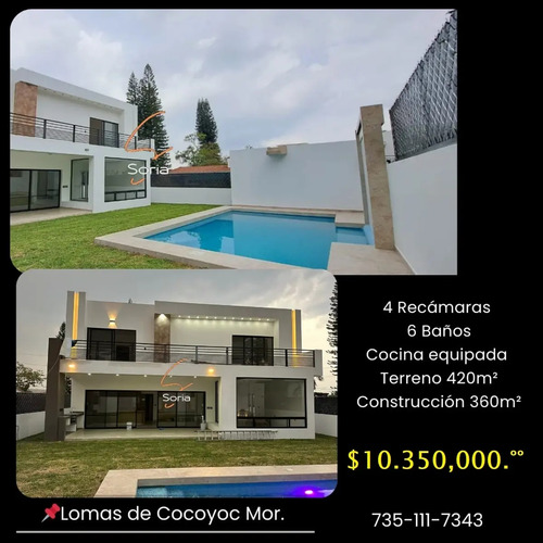 Casa En Venta En Lomas De Cocoyoc, Atlatlahucan, Morelos