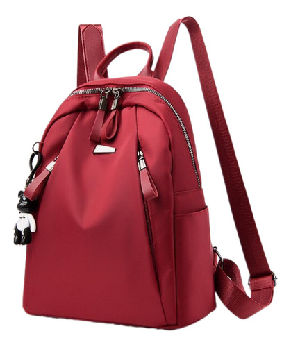 Mochila Cartera Impermeable Antirrobo Rojo 31x23x13 Cm