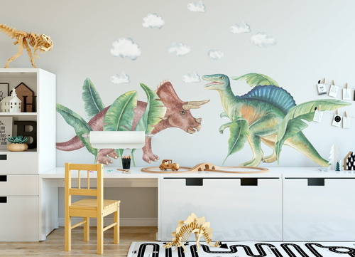 Vinilo Adhesivo Decorativo Pared Set Dinosaurios 1,5mts