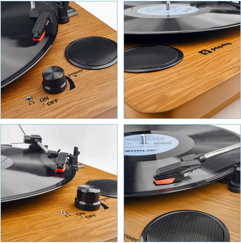Tocadiscos Popsky De 3 Velocidades C/ Bluetooth Y Bocina