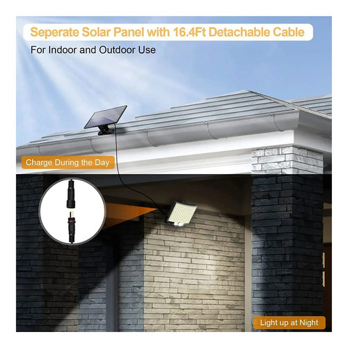 Luz Solar Led Superbrillante Con Sensor De Movimiento 140w