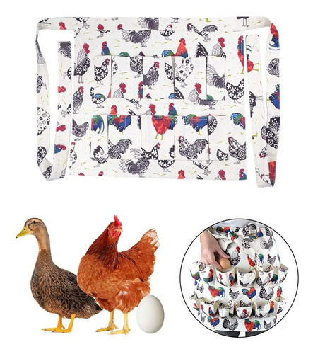 Delantal De Recolección De Huevos De Pollo De Granja Con 12
