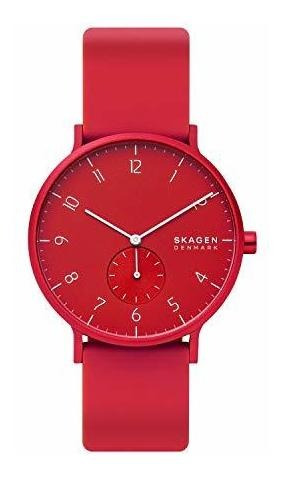 Skagen Aaren Colored Silicone Quartz Minimalistic 41mm Watc