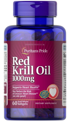 Puritan's Pride | Red Krill Oil | 1000mg | 60 Softgels