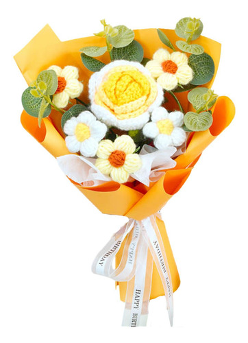 Ramo De Flores De Ganchillo De 11,8 Pulgadas, Decoración