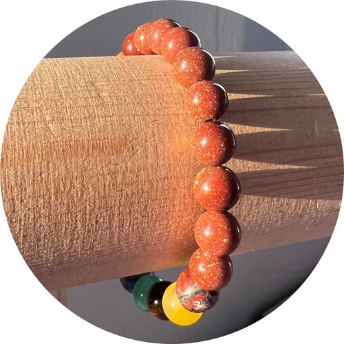 Pulsera De Protección Polvo De Oro 7 Chakras / Suerte