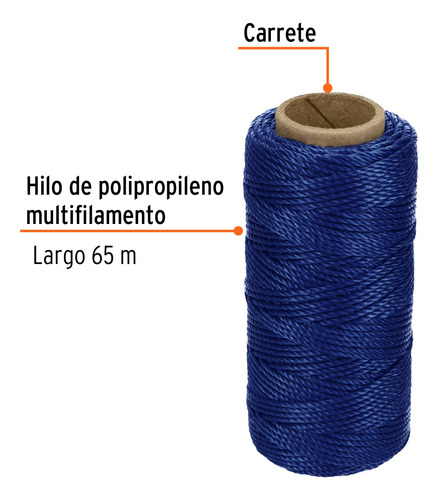 Hilo Para Albañil Azul Carrete 65m Truper 14048