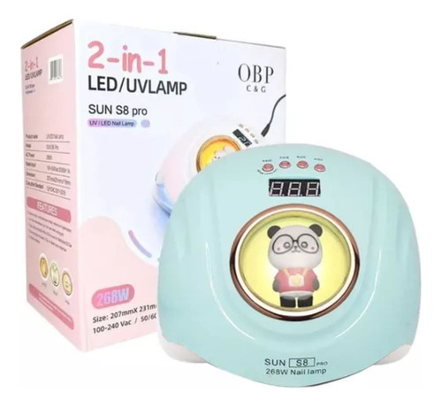 Lampara De Secado De Uñas Uv Led Sun S8 Pro 268w Verde