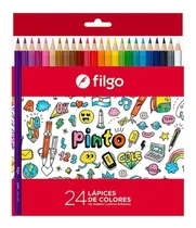 Comprar Lapices De Color Pinturitas Filgo X 24 En Estuche De Carton